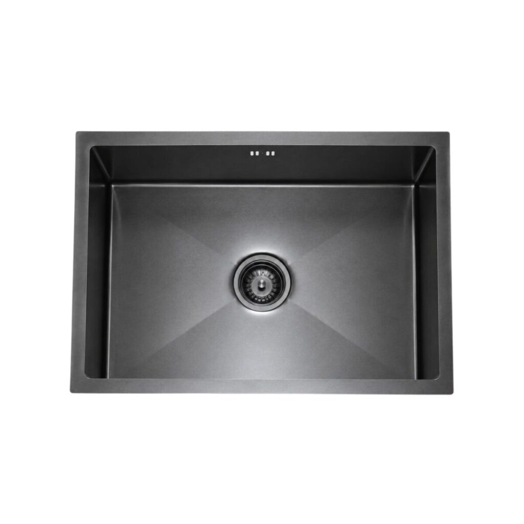 Single Bowl Kitchen Sink 700 x 450 mm - Dark Grey - JSB2818