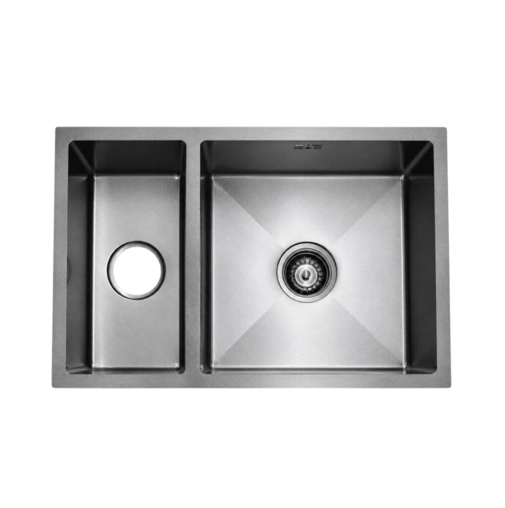 Double Bowl Kitchen Sink 710 x 450 mm - Dark Grey - JSB2818A