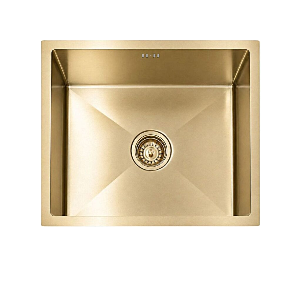 JSG2218 Brushed Brass single bowl kitchen sink